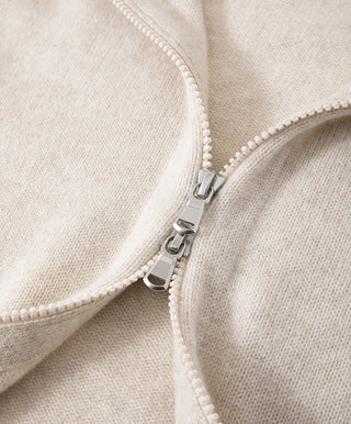 Pure cashmere Double Zip Cardigan
