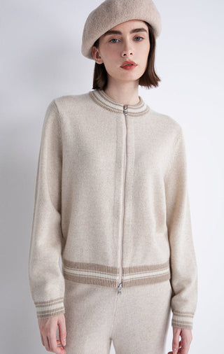 Pure cashmere Double Zip Cardigan