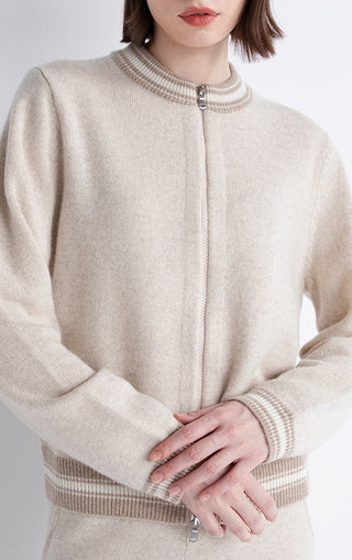 Pure cashmere Double Zip Cardigan