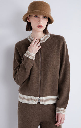 Pure cashmere Double Zip Cardigan