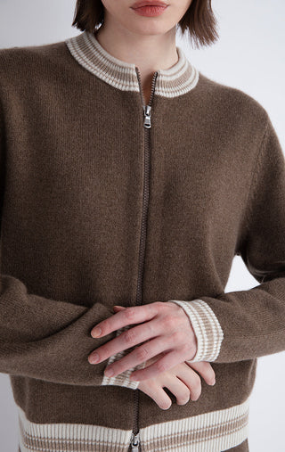 Pure cashmere Double Zip Cardigan