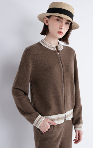 Pure cashmere Double Zip Cardigan