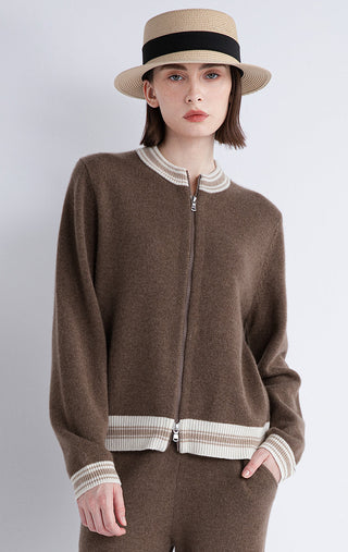 Pure cashmere Double Zip Cardigan