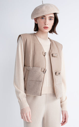 Cashmere & Sheepskin Down Vest