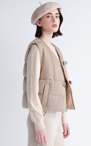 Cashmere & Sheepskin Down Vest
