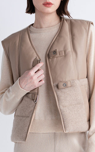 Cashmere & Sheepskin Down Vest