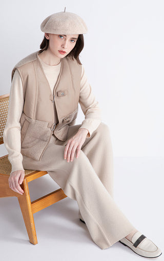Cashmere & Sheepskin Down Vest