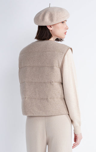 Cashmere & Sheepskin Down Vest