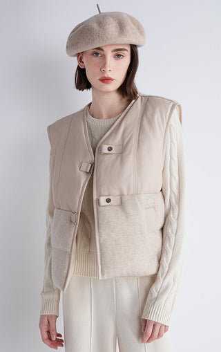 Cashmere & Sheepskin Down Vest