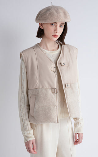 Cashmere & Sheepskin Down Vest