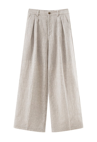 Linen Relaxed Wide-Leg Pants