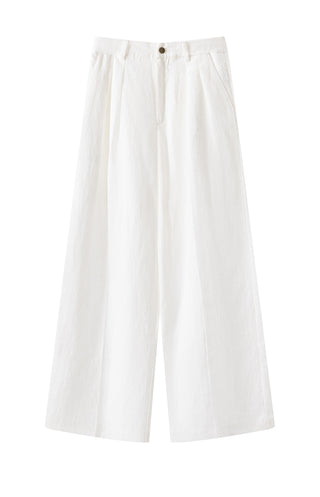 Linen Relaxed Wide-Leg Pants