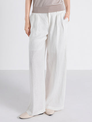 Linen Relaxed Wide-Leg Pants