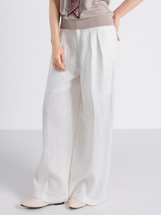 Linen Relaxed Wide-Leg Pants