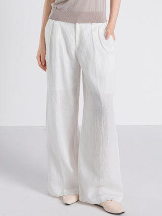 Linen Relaxed Wide-Leg Pants