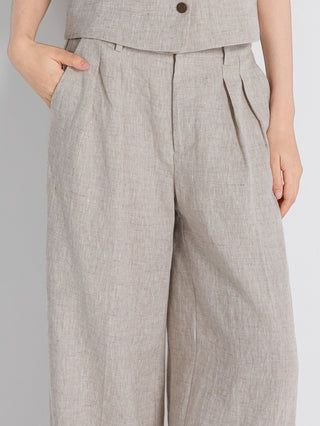 Linen Relaxed Wide-Leg Pants