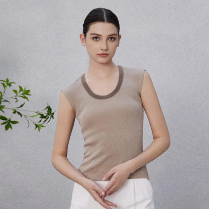 Women's Summer Wool & Silk Knit vest