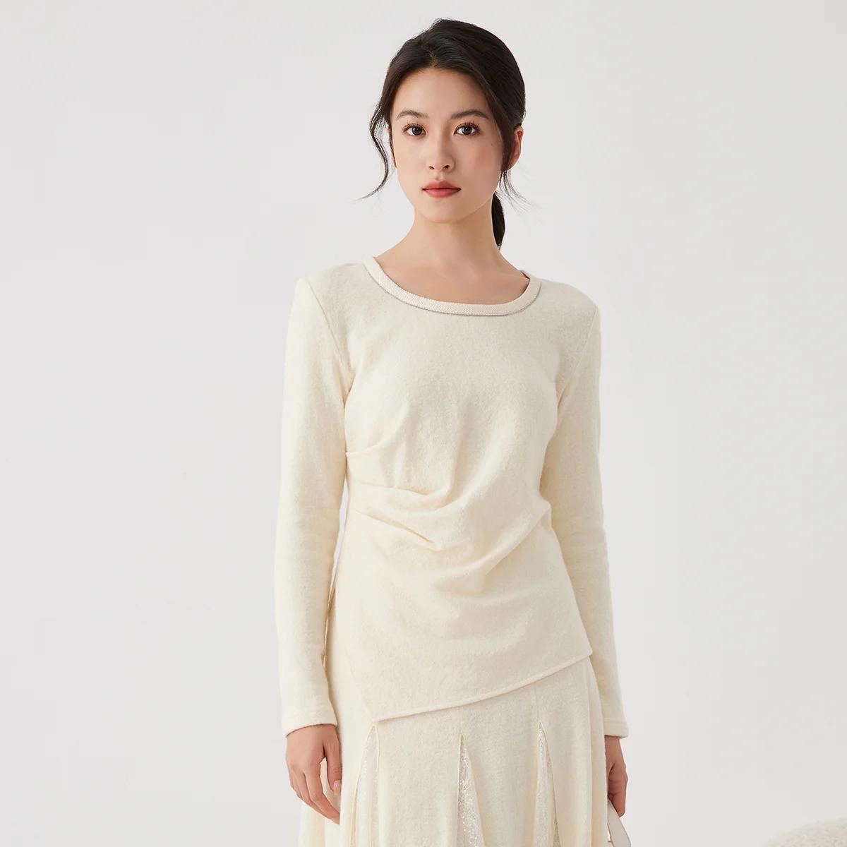 Women's Merino Wool & Combed Cotton Long sleeve Top