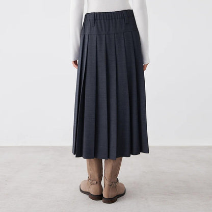 Women's Australian Wool Pleated  Skirt