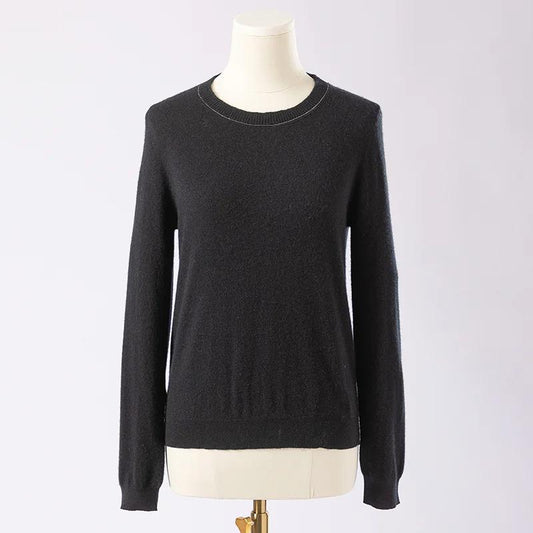 Women's Round Neck Cashmere Pullover Knitted  sweater  BC-435