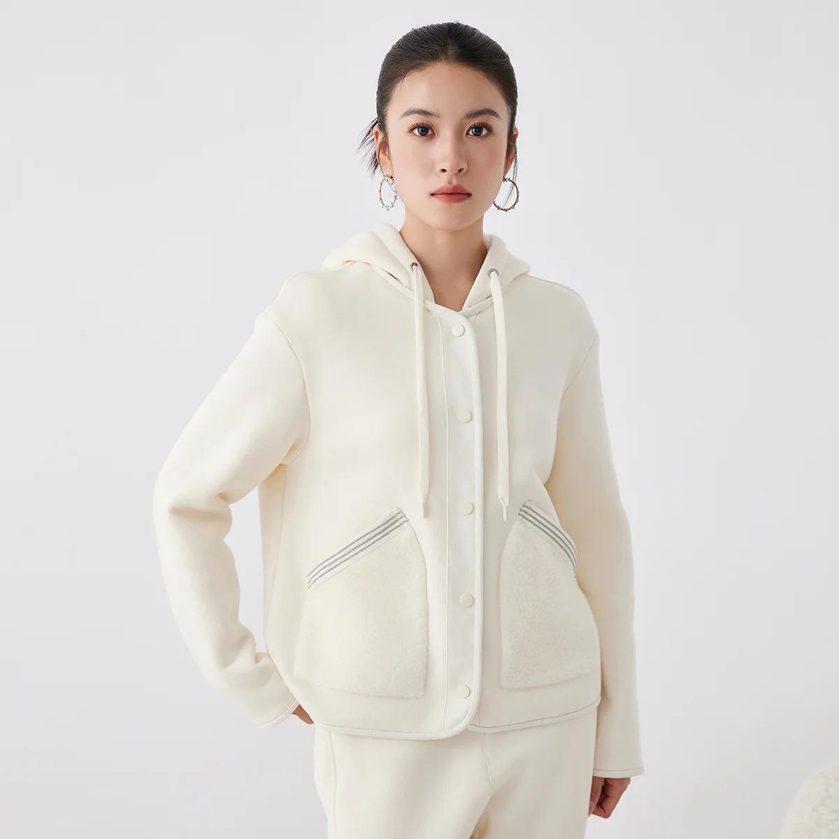 Women's Hooded Sweatshirt Coat