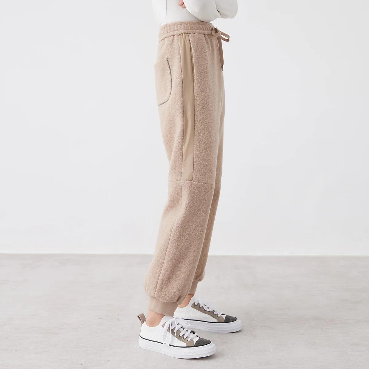 Women's Clothing Autumn and Winter Thick Wool Pants