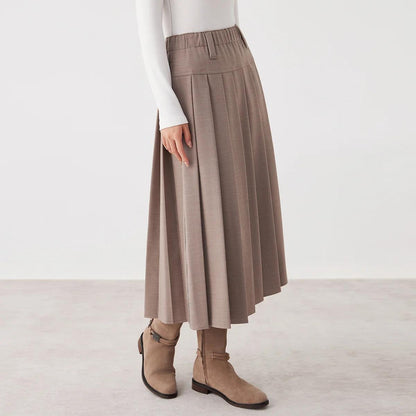 Women's Australian Wool Pleated  Skirt