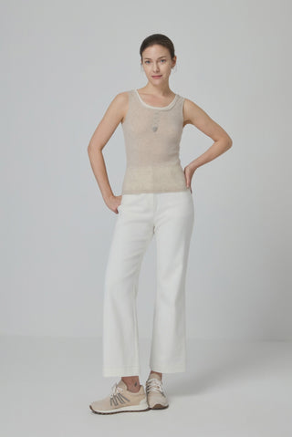 Layered-Neck Cashmere Knit Tank - serathinan 