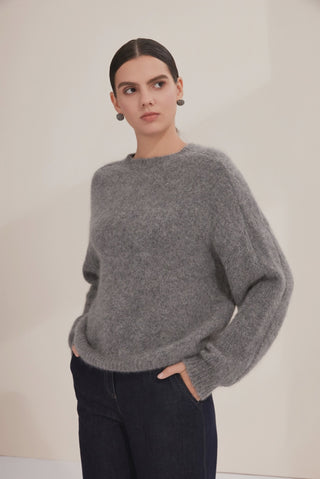 Cashmere-Blend Knit Sweater - serathinan 
