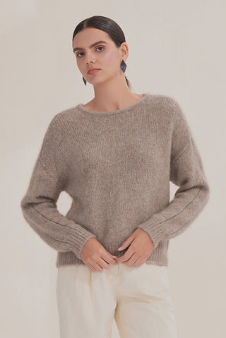 Cashmere-Blend Knit Sweater - serathinan 