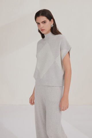 Cashmere Short Sleeve Knit Sweater - serathinan 