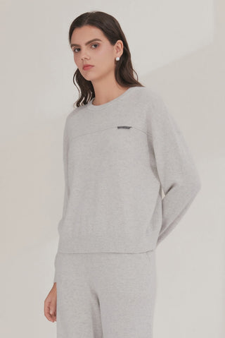 Cashmere Knit Top with Shimmer Accent - serathinan 