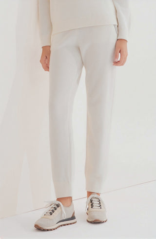 Wool Knit Trousers with Beaded Chain - serathinan 