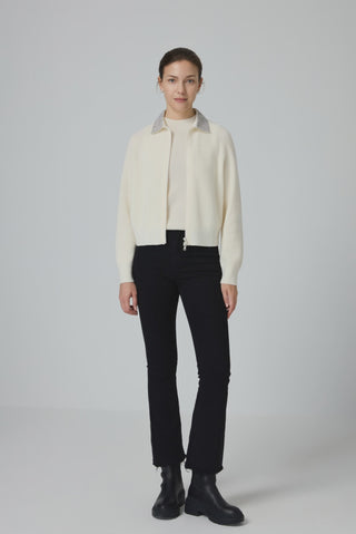 Wool Zip-Up Knit Jacket - serathinan 