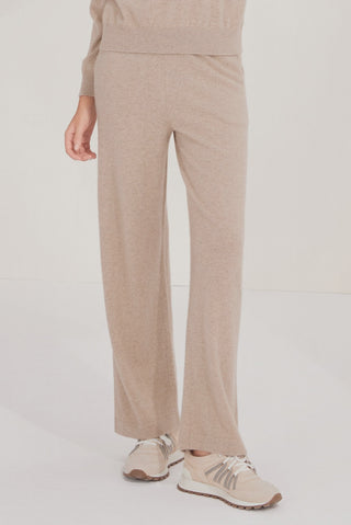 Cashmere Knit Pants with Beaded Details - serathinan 